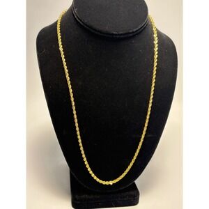 Chunky Chain Necklace Retro Piece Long 22  inch for Layering Gold Tone